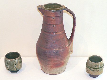 Medieval style jug and yunomis