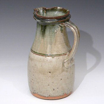 Richard Batterham large ash glazed jug