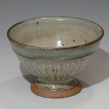 Ash glazed footed bowl