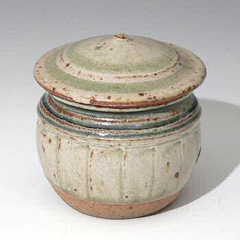 Small stoneware lidded jar