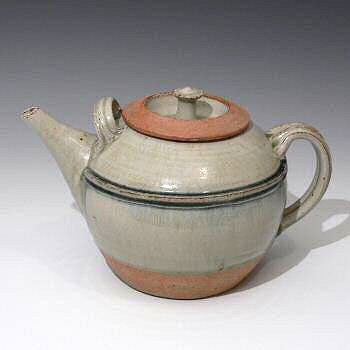 Large ash glazed stonware tea pot.