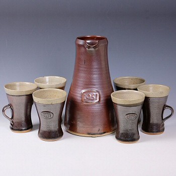 Leach Pottery Festival of Britain 1951 jug and cups set