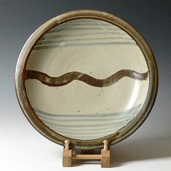 Leach Pottery very large waves plate