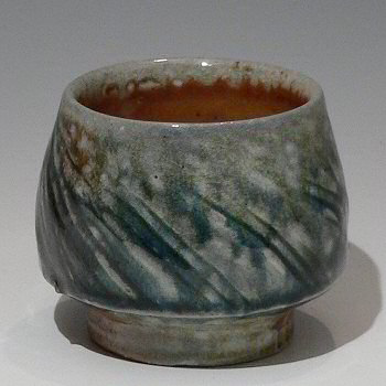 Salt glazed stoneware tea bowl