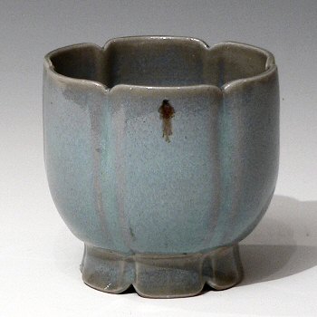 Charles Vyse chun glazed lobed bowl