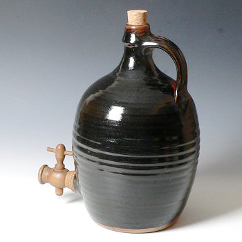 Winchcombe Pottery cider jar, maked WP on handle