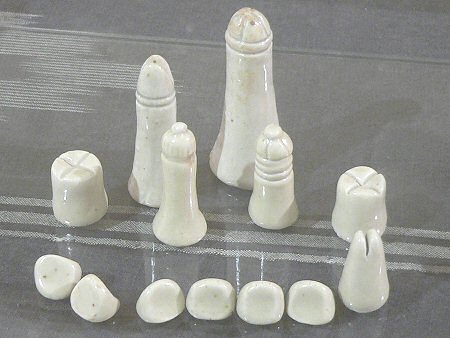 Porcelain chess pieces