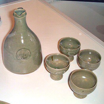 St. Ives, celadon glazed mead set, 1949