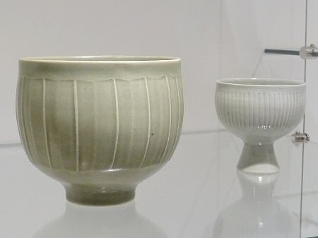 David Leach fluted and incised bowls