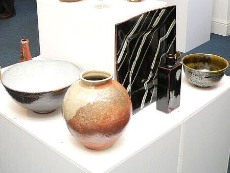 Peter Swanson - Globular pot, square dish and slab bottle
Mark Griffiths - Bowls and vase