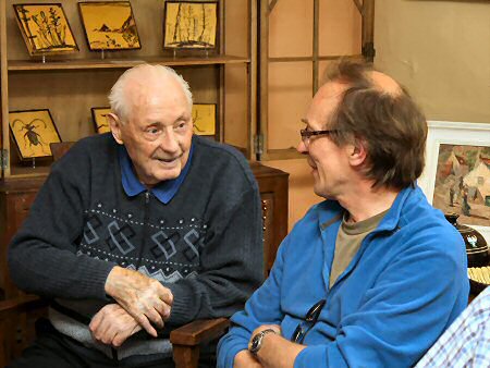 Yours truly with ex-Winchcombe Potter Pat Groom