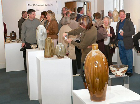 View across the exhibition at the preview