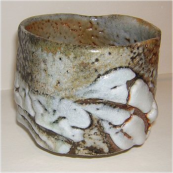 Ash glaze shino chawan