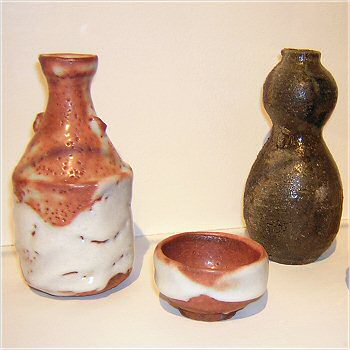 Saki bottles and cup