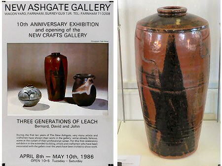 Original exhibition poster and Bernard Leach vase
Original exhibition poster and  Bernard Leach vase