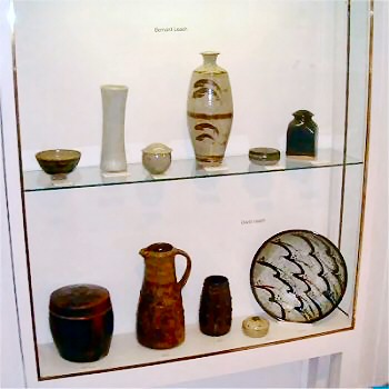 Pots by Bernard Leach and David Leach - loaned for the exhibition by private collectors