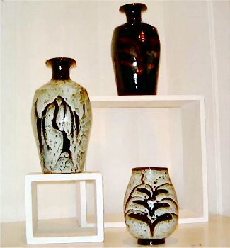 David Leach stoneware bottles