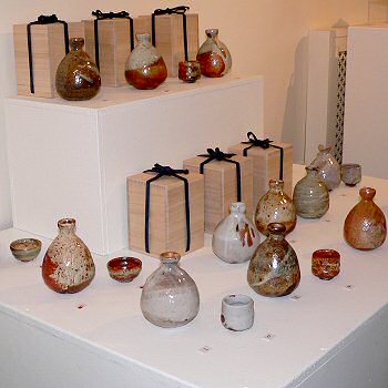 Sake bottles and cups