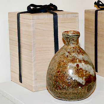 Sake bottle and box