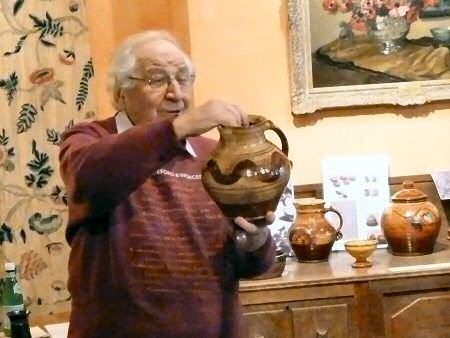 Henry Sandon with a Cardew jug from Winchcombe