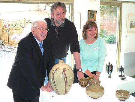 Henry Sandon, Phil Rogers and Kim Taylor at the exhibition preview