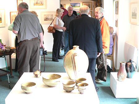 View across the exhibition at the preview