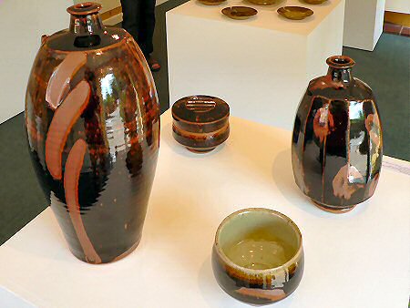 Temmoku glazed pots