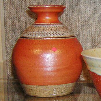 Salt glazed vase