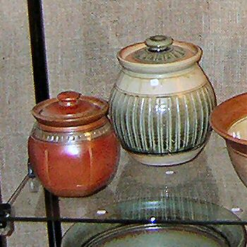 Stoneware storage jars
