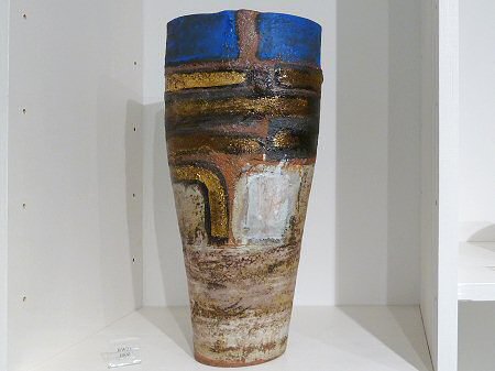 Tall oval vase