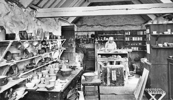Wayside Pottery with one of the Bulkley sisters