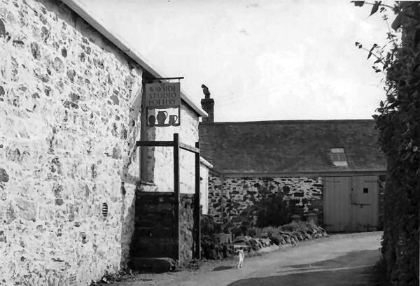 Wayside Studio Pottery showroom and pottery in the 1950s