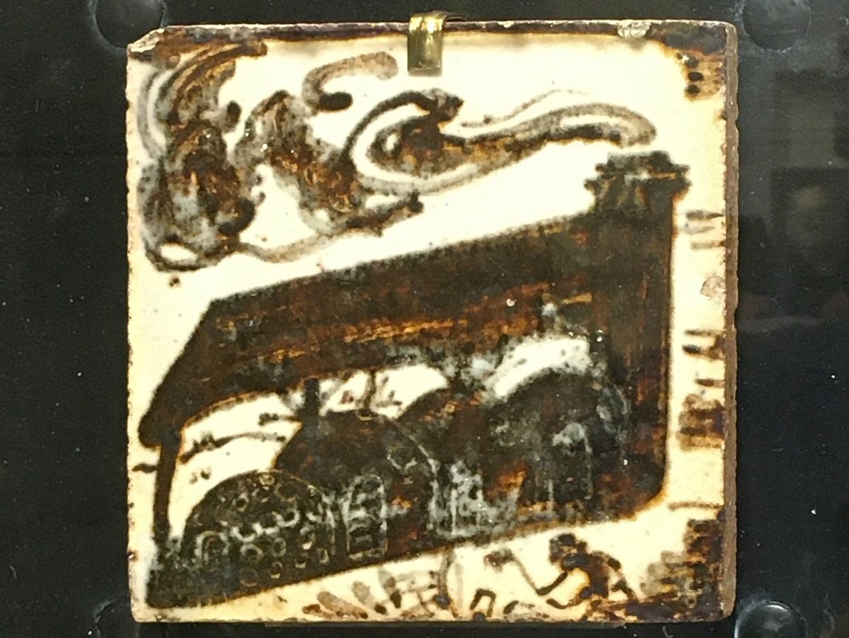 Bernard Leach climbing kiln tile