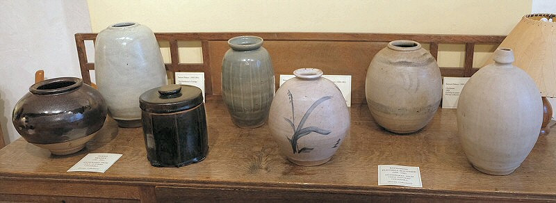 First three pots by Norah Braden, others by Katharine Pleydell-Bouverie
