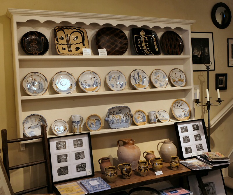 Andrew McGarva on dresser, Philip Leach mugs below