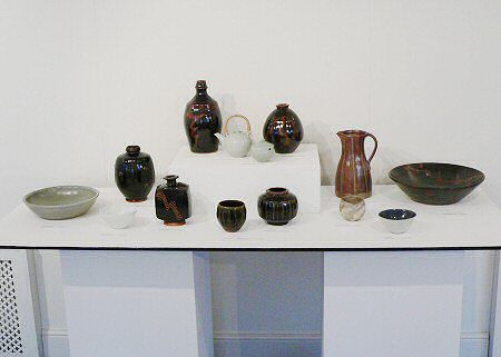 Malcolm Pepper, Jim Malone, Bernard, Janet and David Leach and Bill Marshall plus a Lucie Rie boWL and a Ewan Henderson yunomi