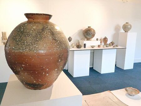 Nic Collins jar with Stephen Parry pots in the background