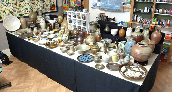Pots unpacked ready for display