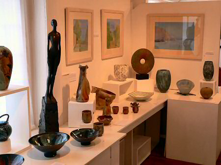 Across the exhibition