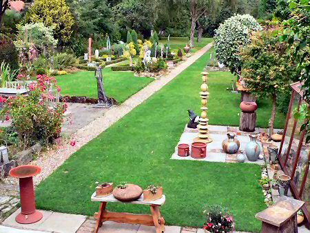 Pots in the garden