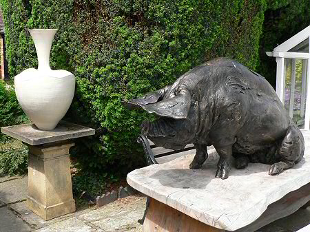 Wendy Hoare pot, Brendan Hesmondhalgh resin pig
