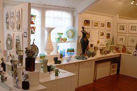 View across the exhibition