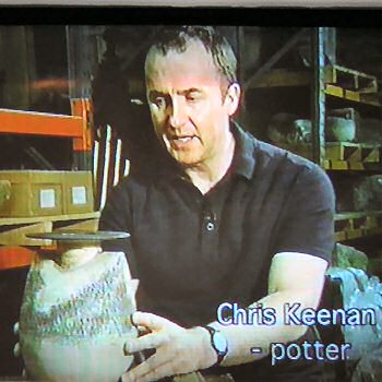 Chris Keenan discussing the Hamada pot with Western influences