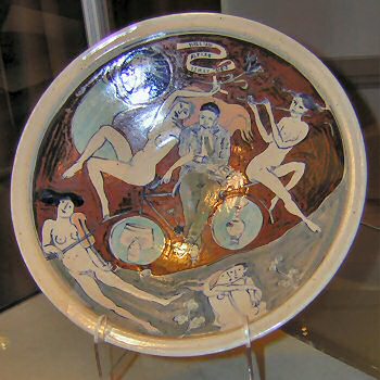 Bill Ismays 80th birthday plate by Eric Mellon