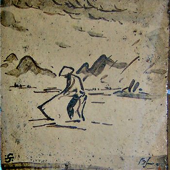 Bernard Leach large tile
