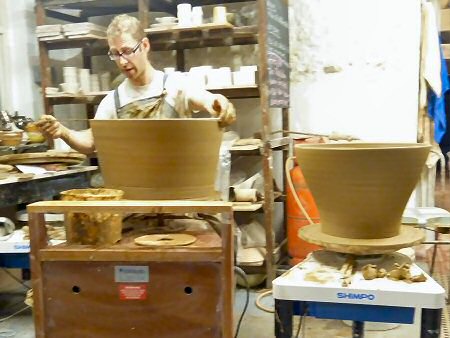 Adam Keeling - Ali Baba Jar, drying the base section before joining