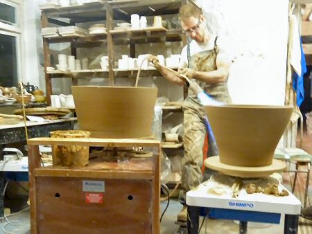 Adam Keeling - Ali Baba Jar, drying the base section before joining
