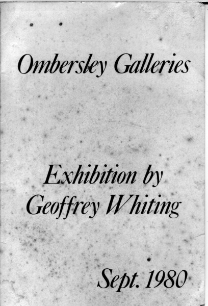 Geoffrey Whiting exhibition catalog