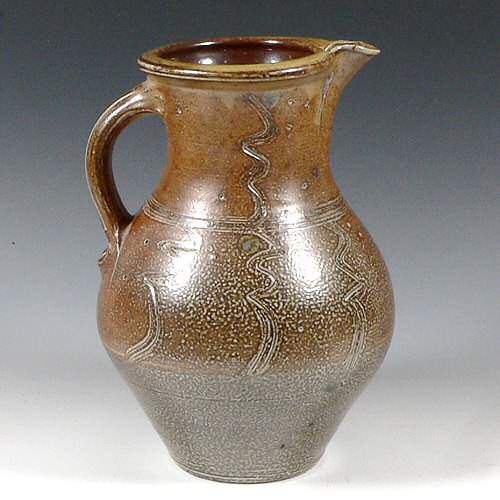Michael Casson - Salt glazed jug with incised decoration