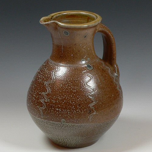 Michael Casson - Salt glazed jug with incised decoration